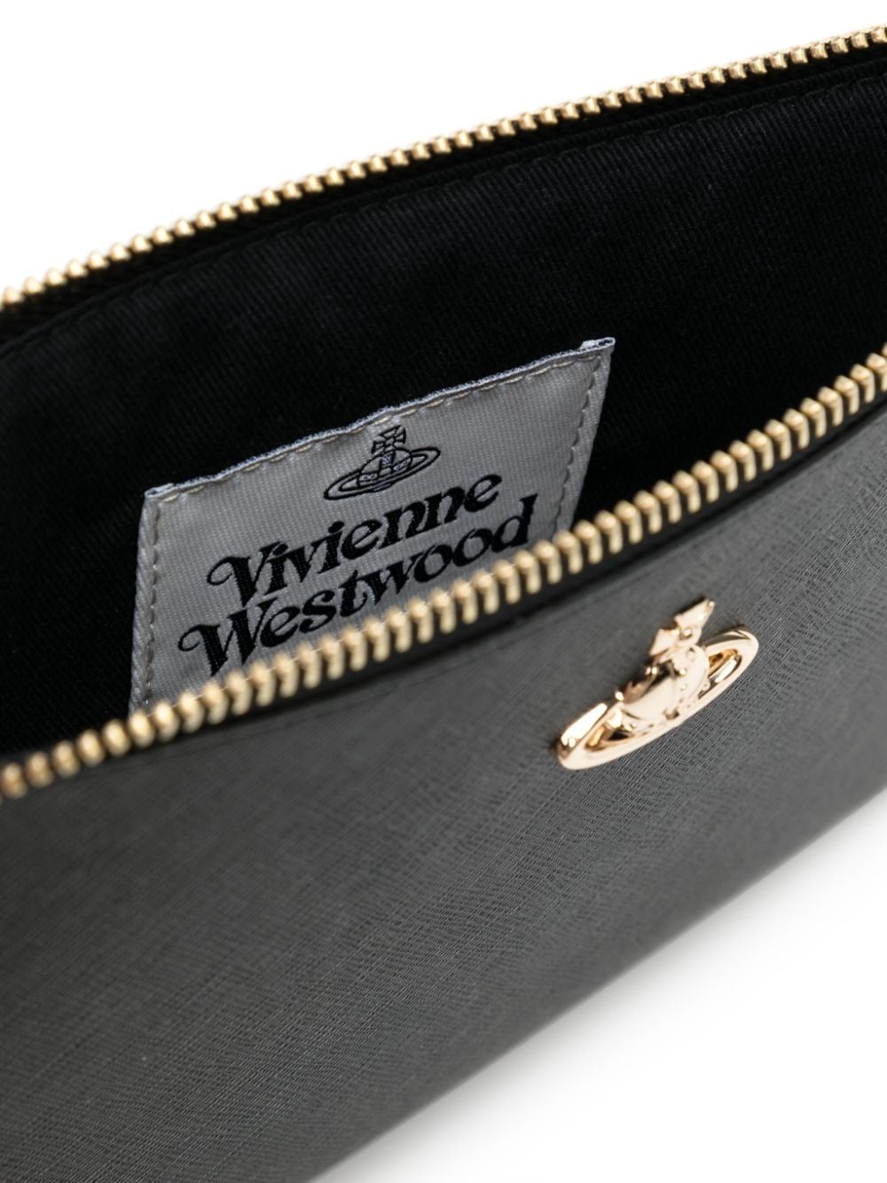Orb-plaque leather purse - 5