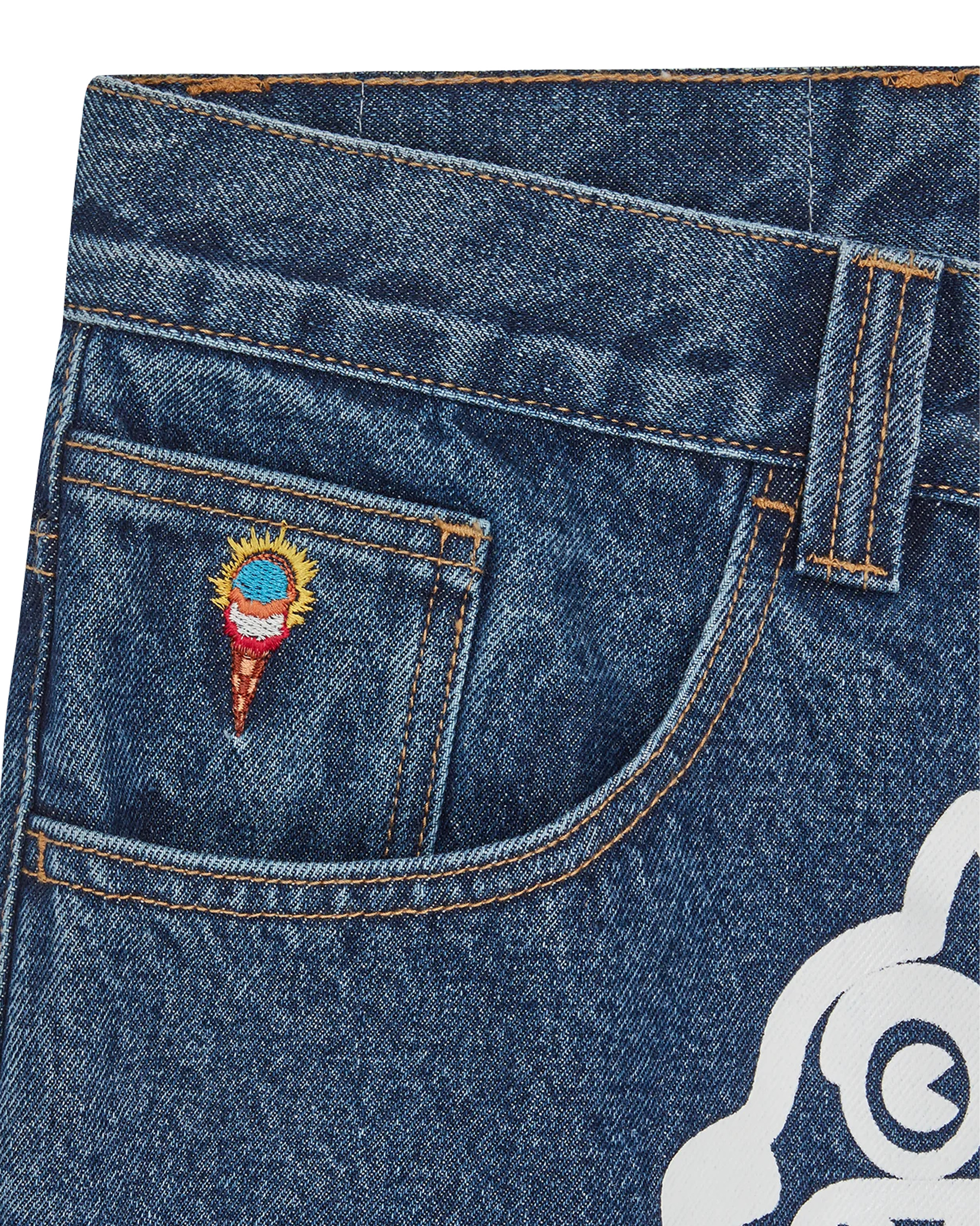 RUNNING DOG DOUBLE SCOOP DENIM PANT - 4