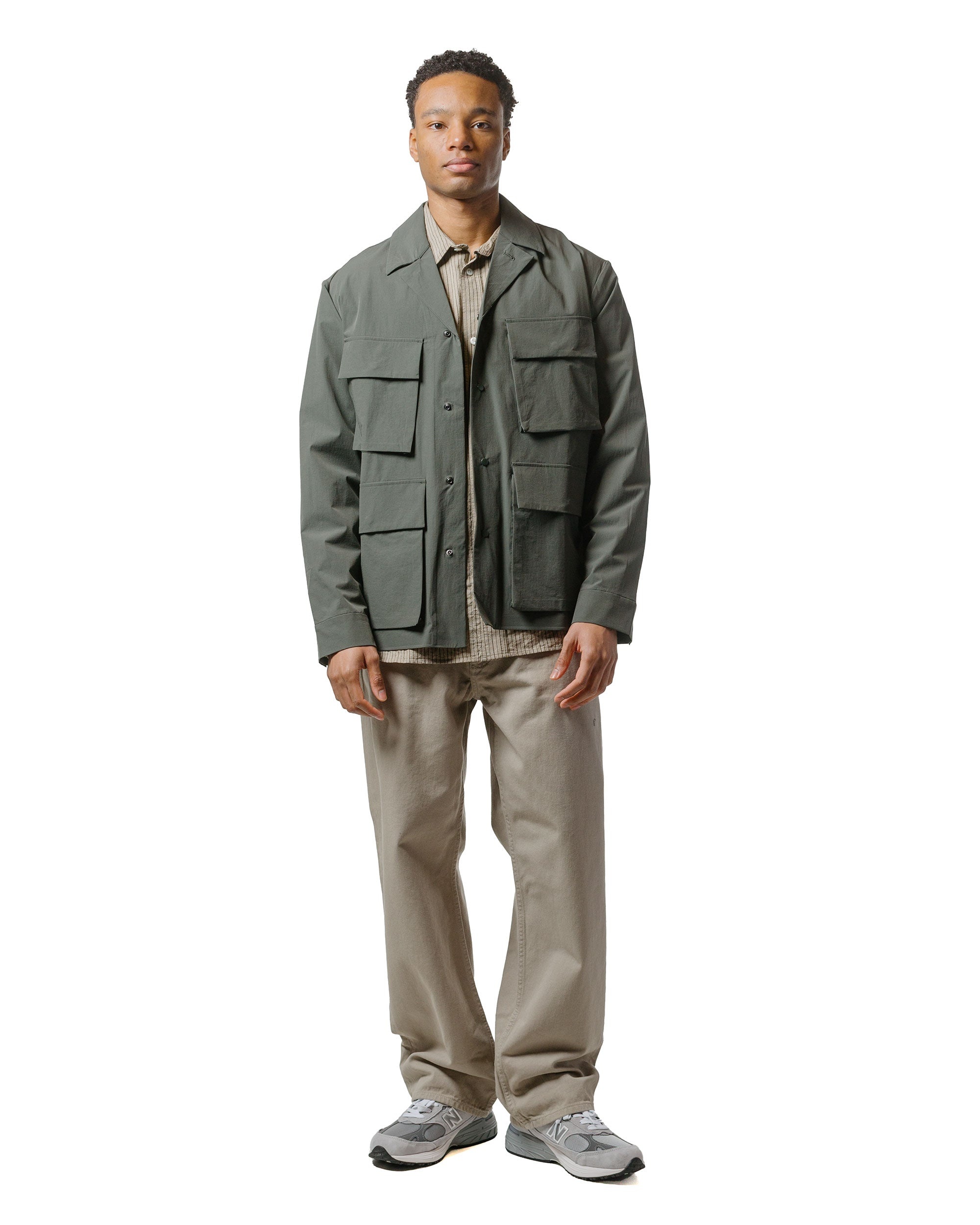 Mads Travel Light Overshirt Black Olive - 4