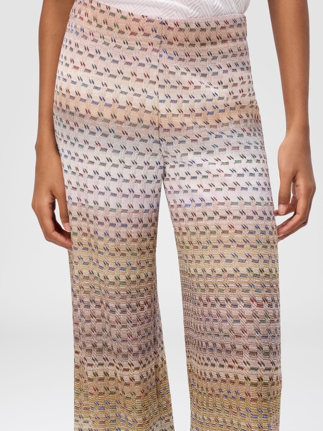 Chevron palazzo trousers - 4