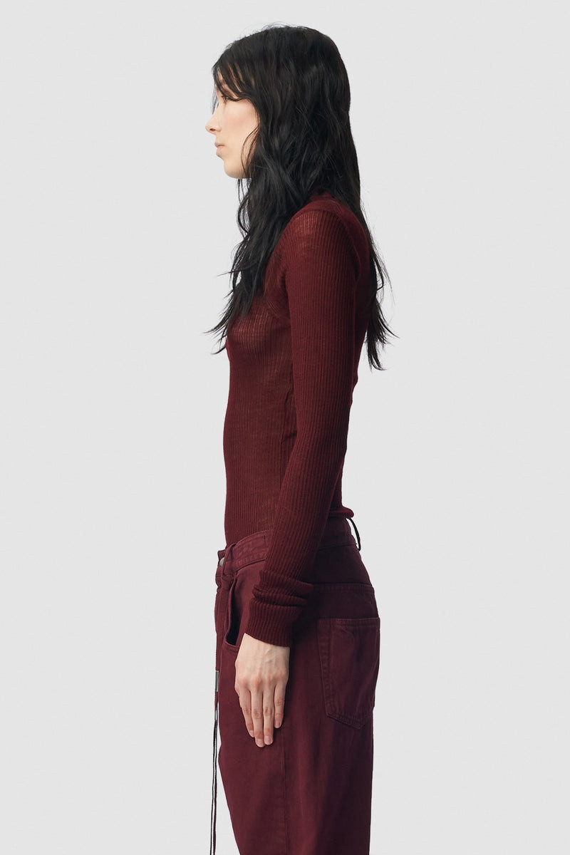 Ann Demeulemeester Marlena Rib High Neck Sweater outlook