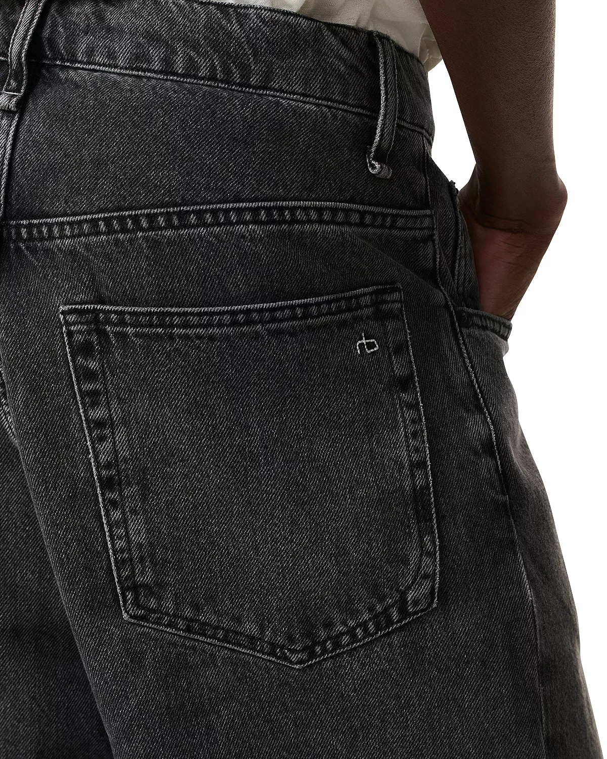 Authentic Rigid Baggy Jeans in Onyx Black - 5