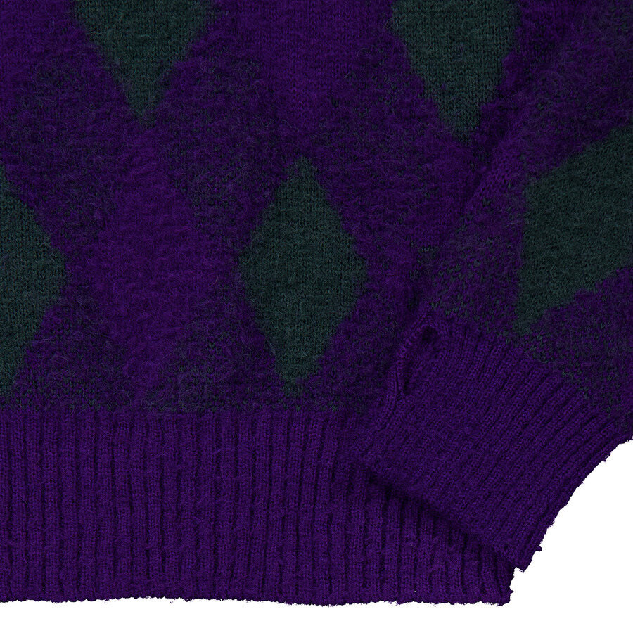 Burberry Argyle-Knit Long Sleeve Cropped Jumper - 2