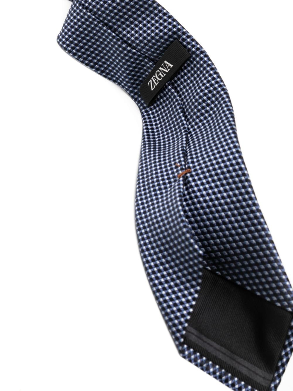 check patterned-jacquard silk tie - 2