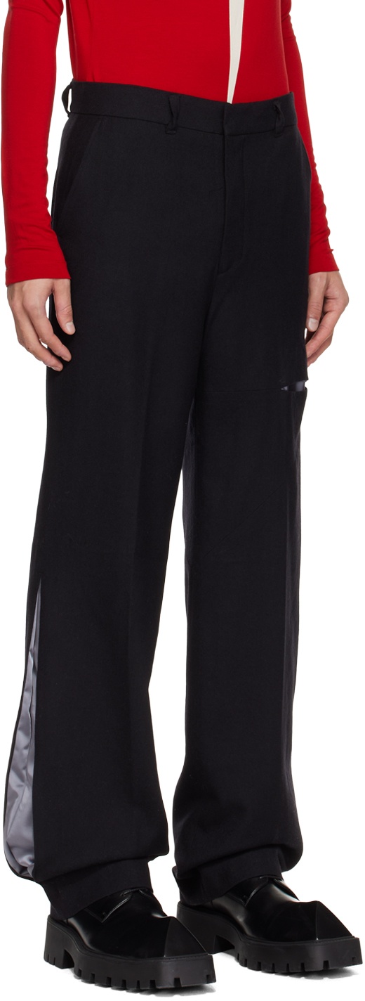 Black Cutout Trousers - 2