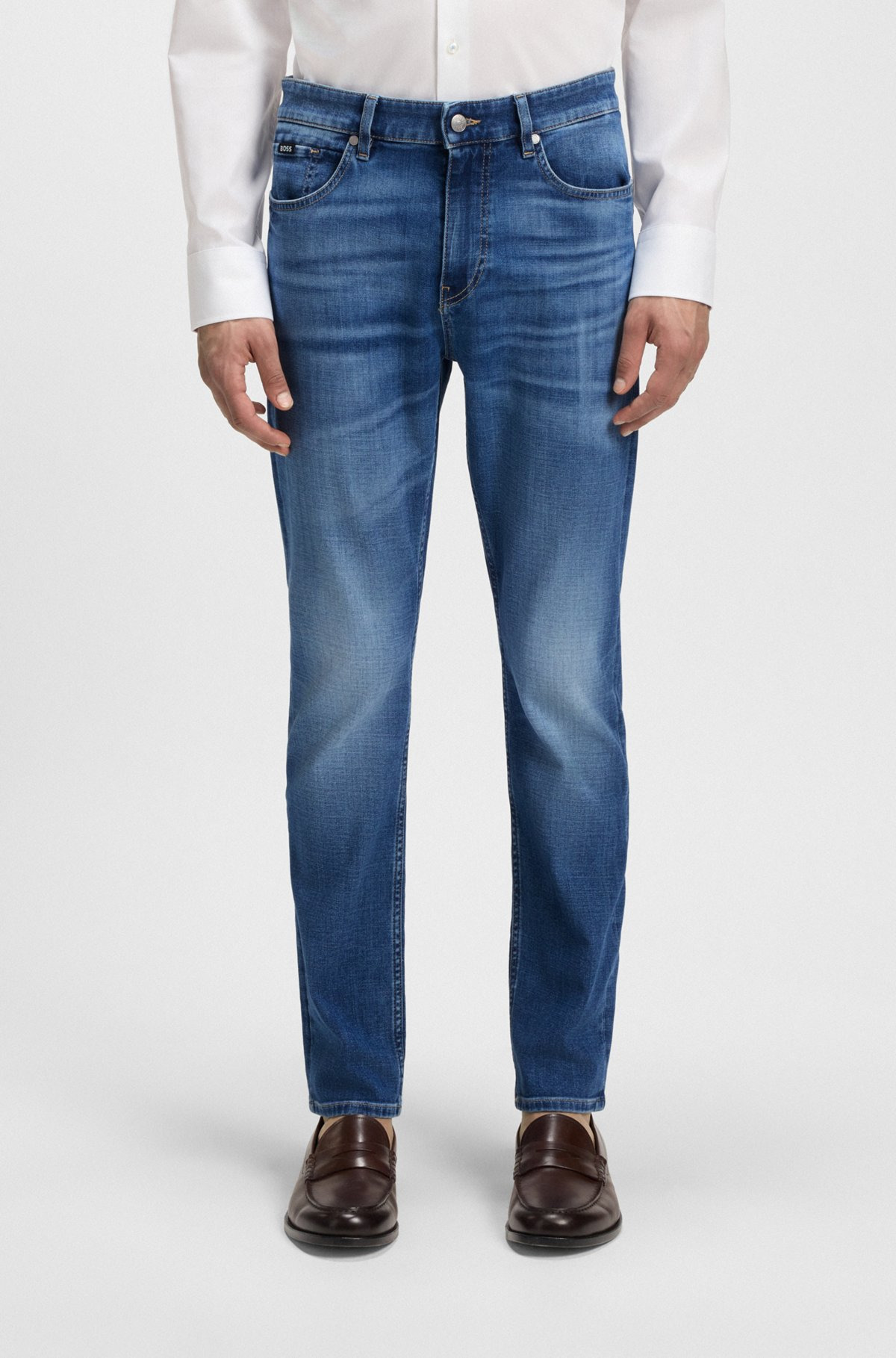 DELAWARE SLIM-FIT JEANS IN BLUE COMFORT-STRETCH DENIM - 2