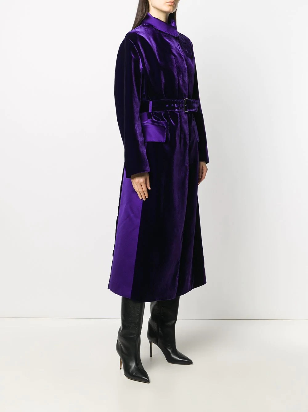 velvet trench coat  - 3