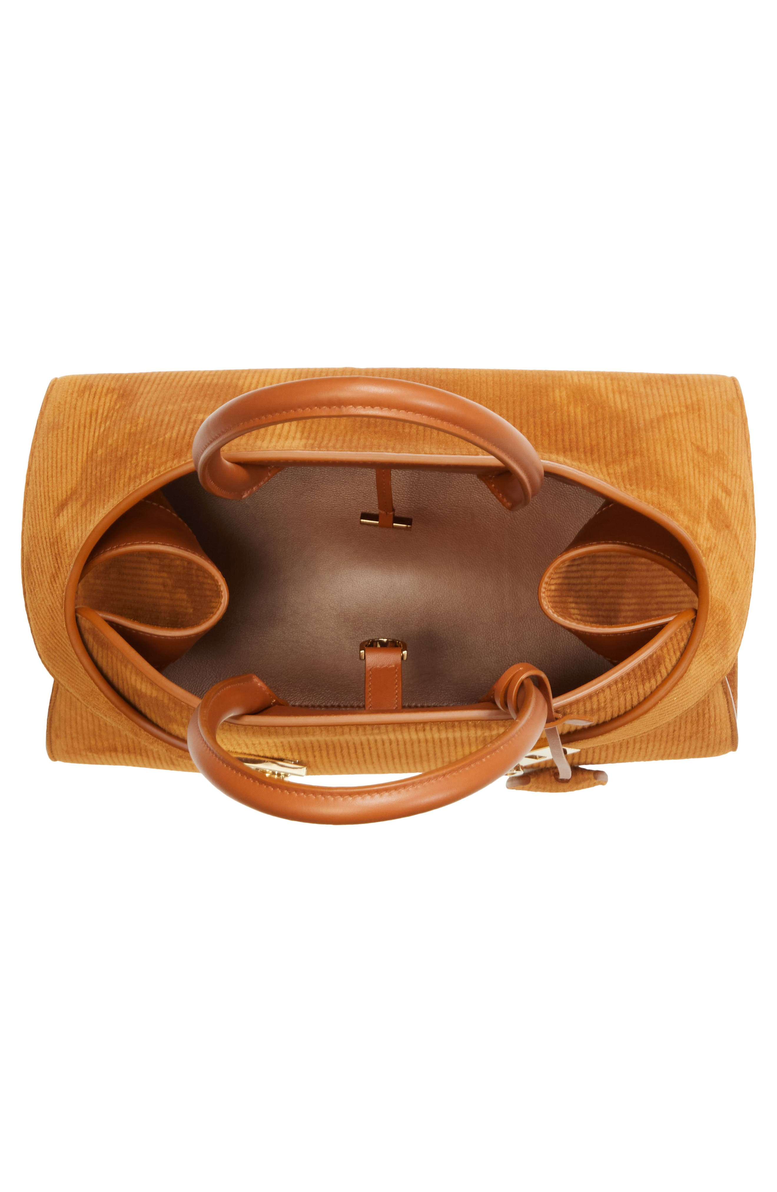 FERRAGAMO Hug Small Suede Top Handle Bag in Naturale/Resort at Nordstrom - 5