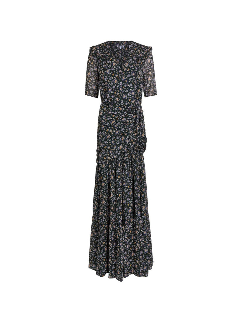 VERONICA BEARD ruffled floral-print maxi dress outlook
