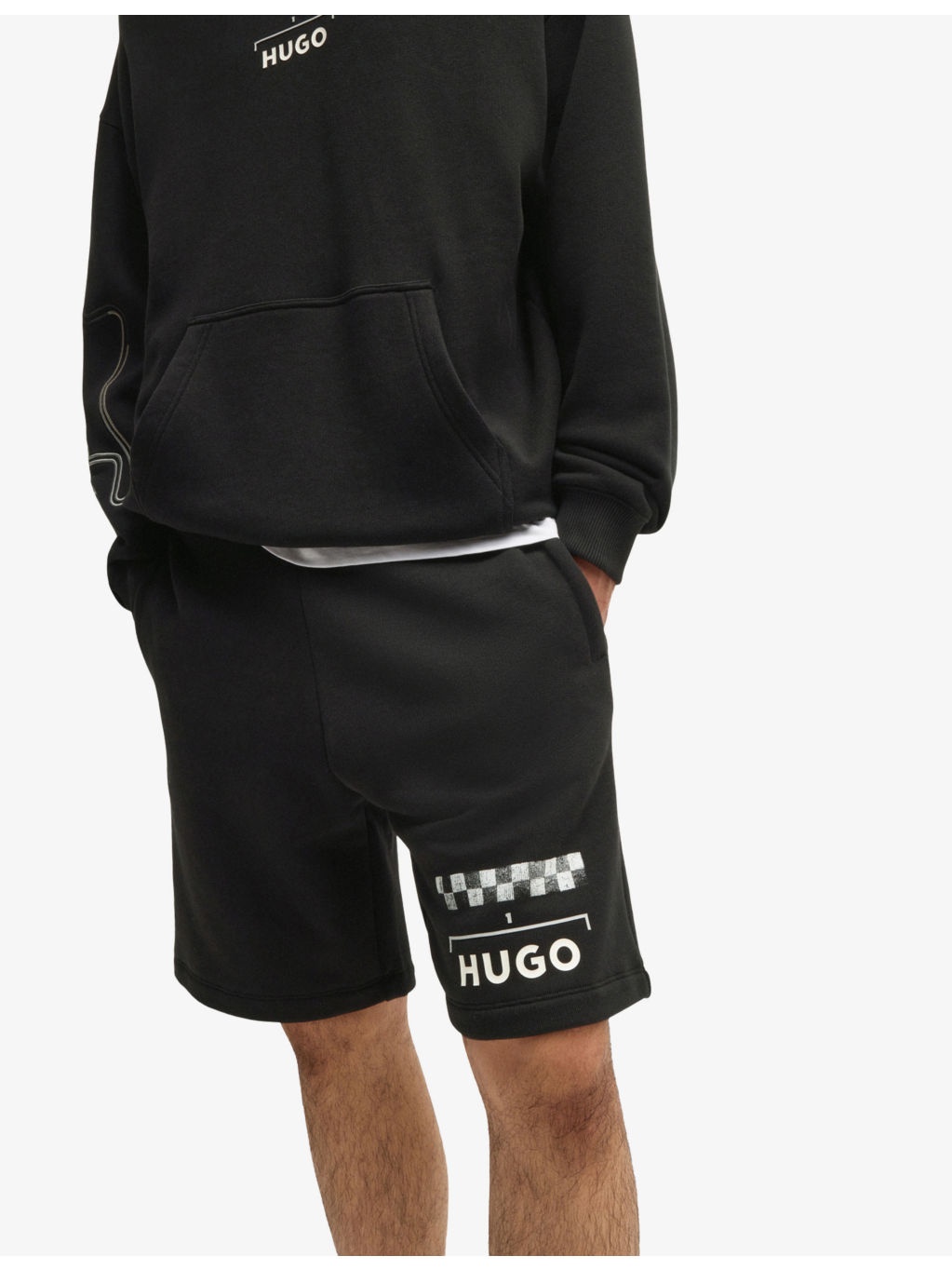 Branded-print elasticated-waist cotton-jersey shorts - 5