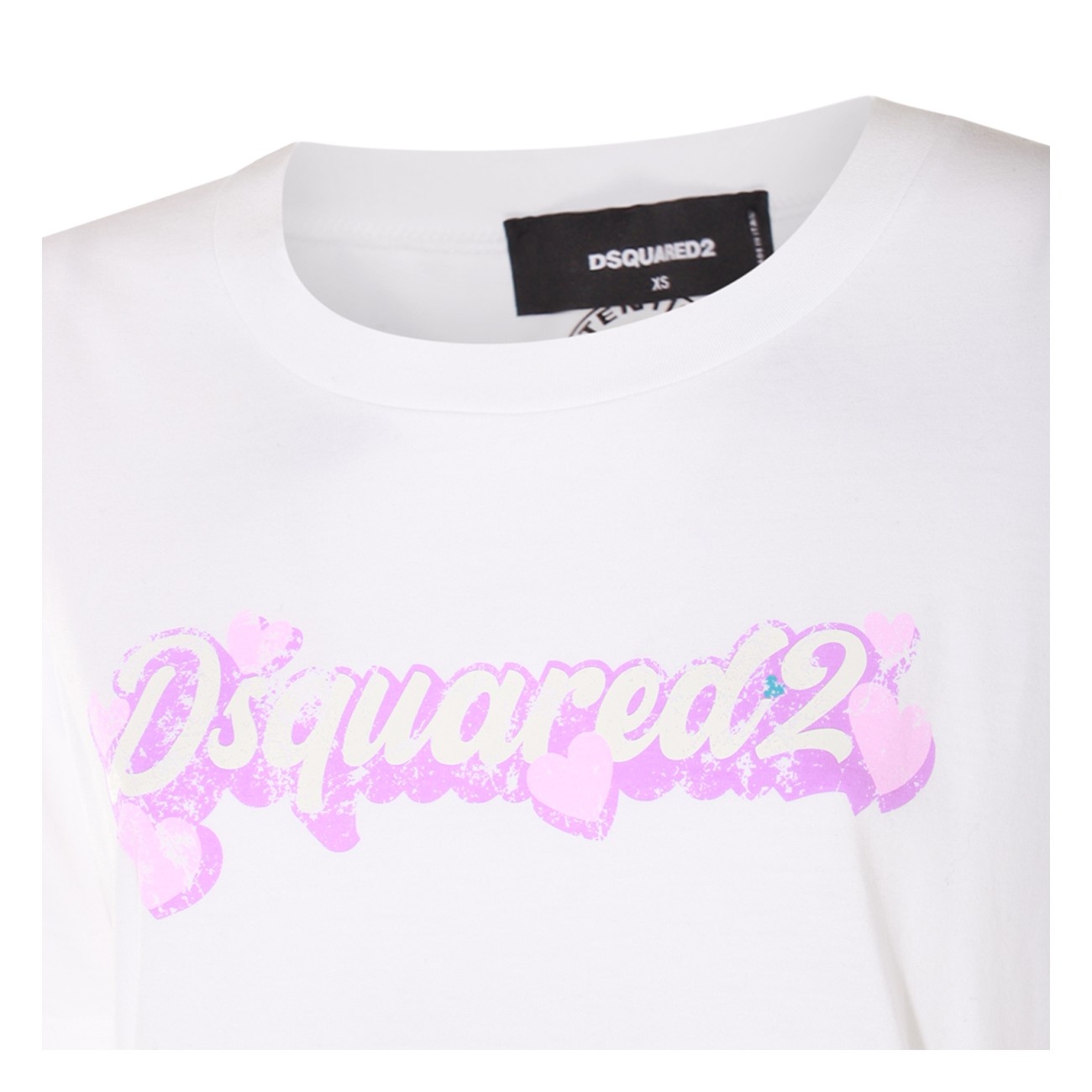 white and pink cotton t-shirt - 3