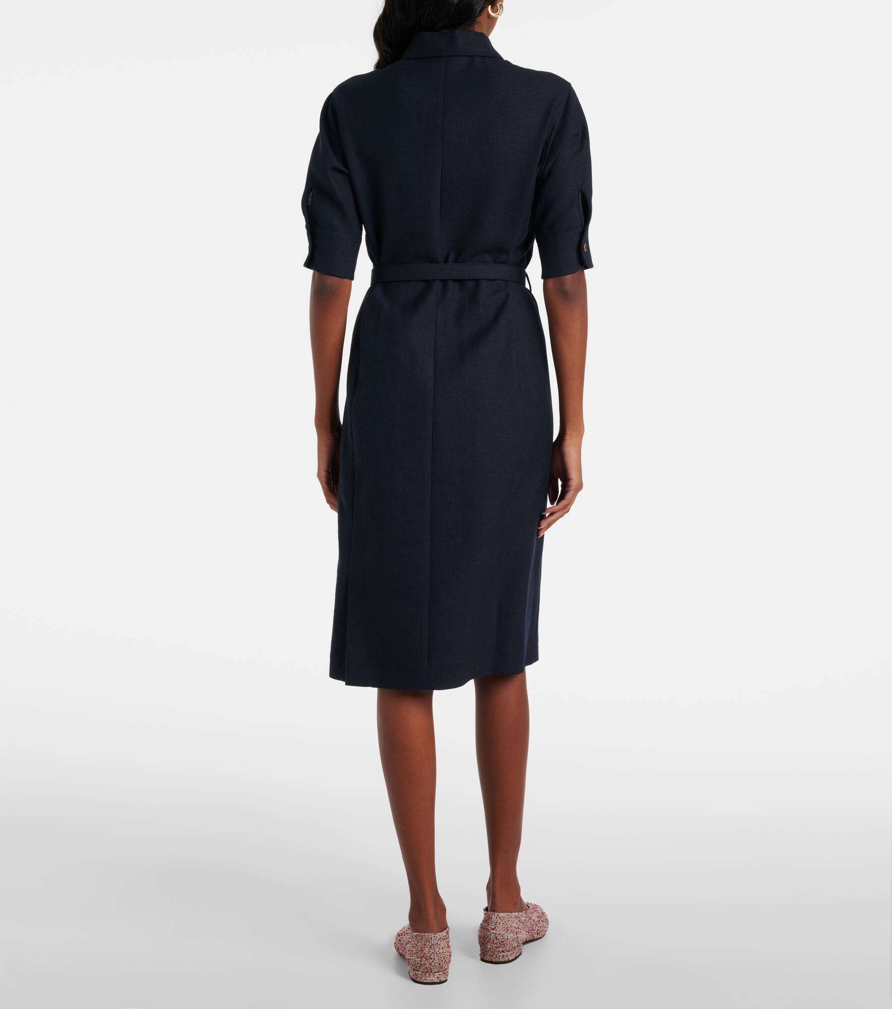 Linen and wool shirtdress - 3