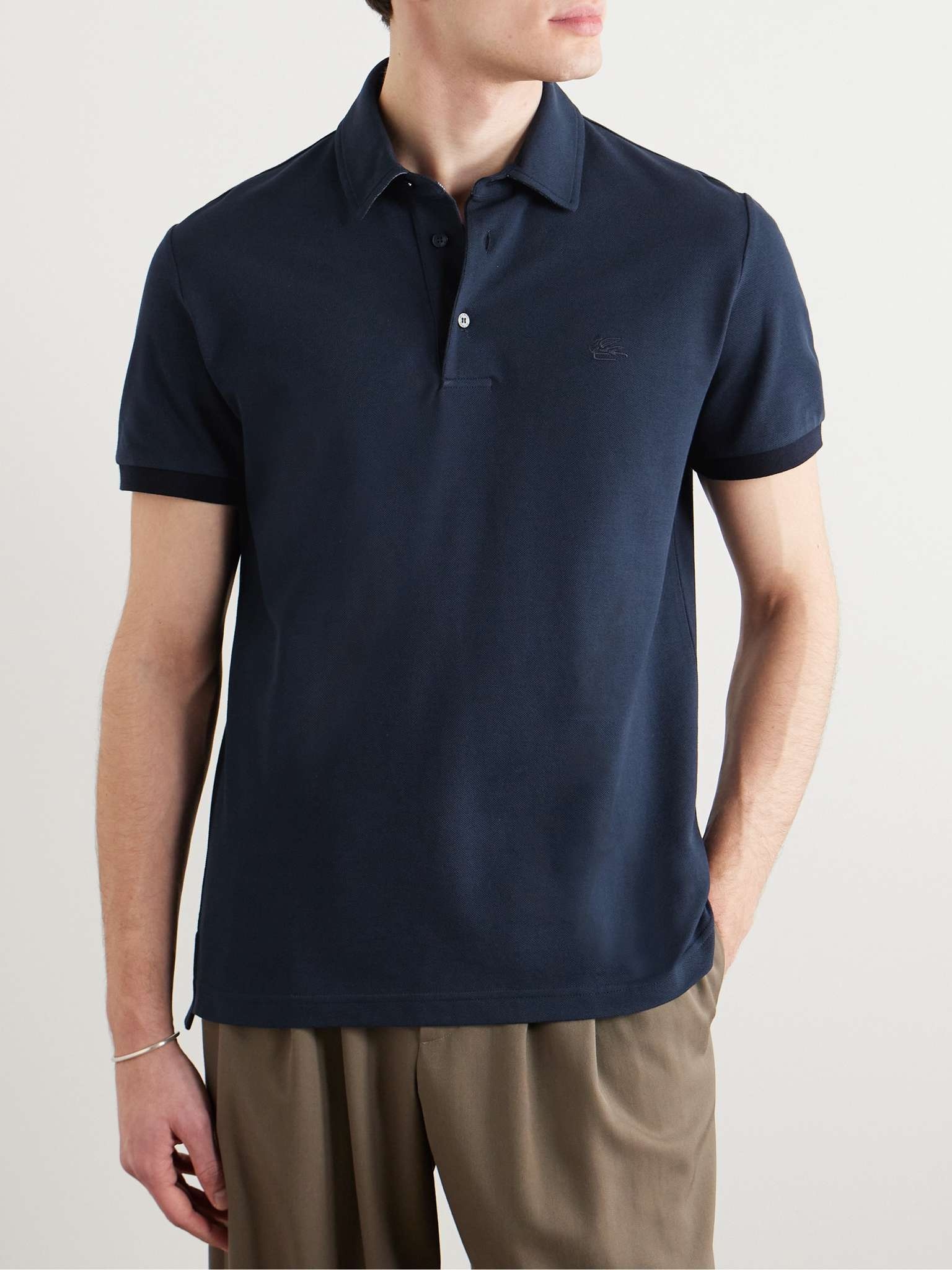 Logo-Embroidered Cotton-Piqué Polo Shirt - 3