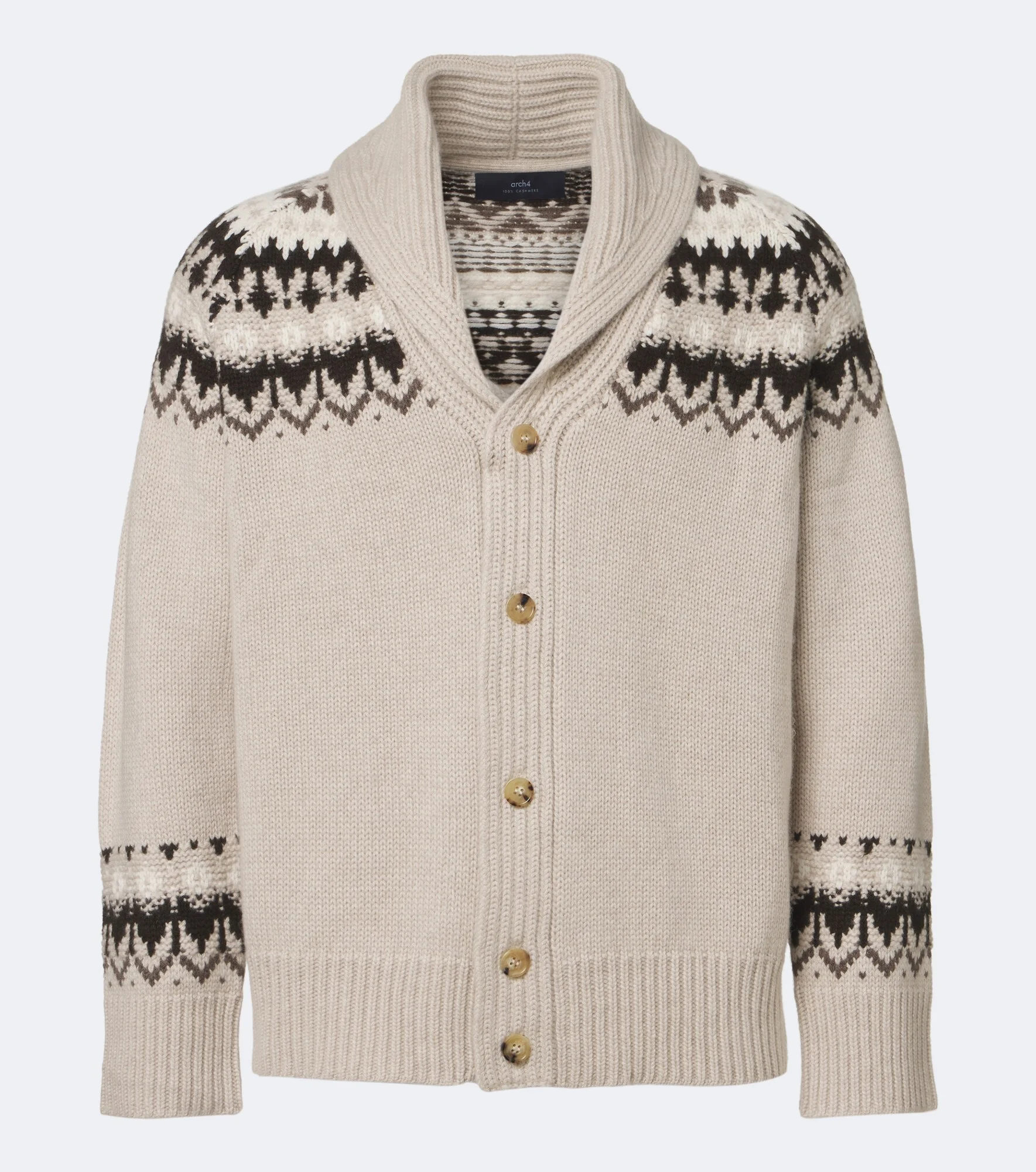 Mr Frostvale Fair Isle cashmere cardigan - 1