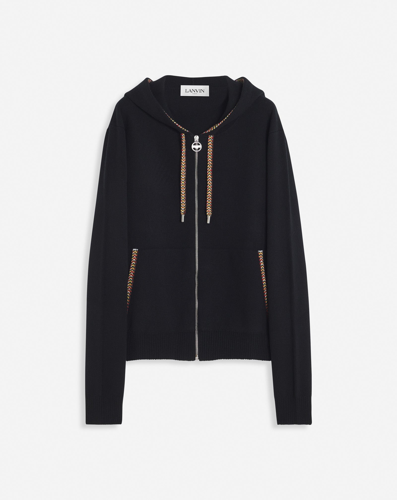 KNIT ZIP-UP CURB HOODIE - 1
