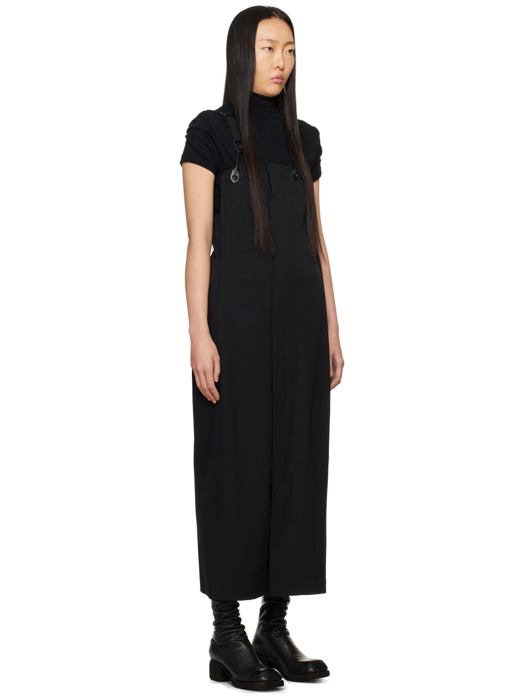 Black Zipper Maxi Dress - 2