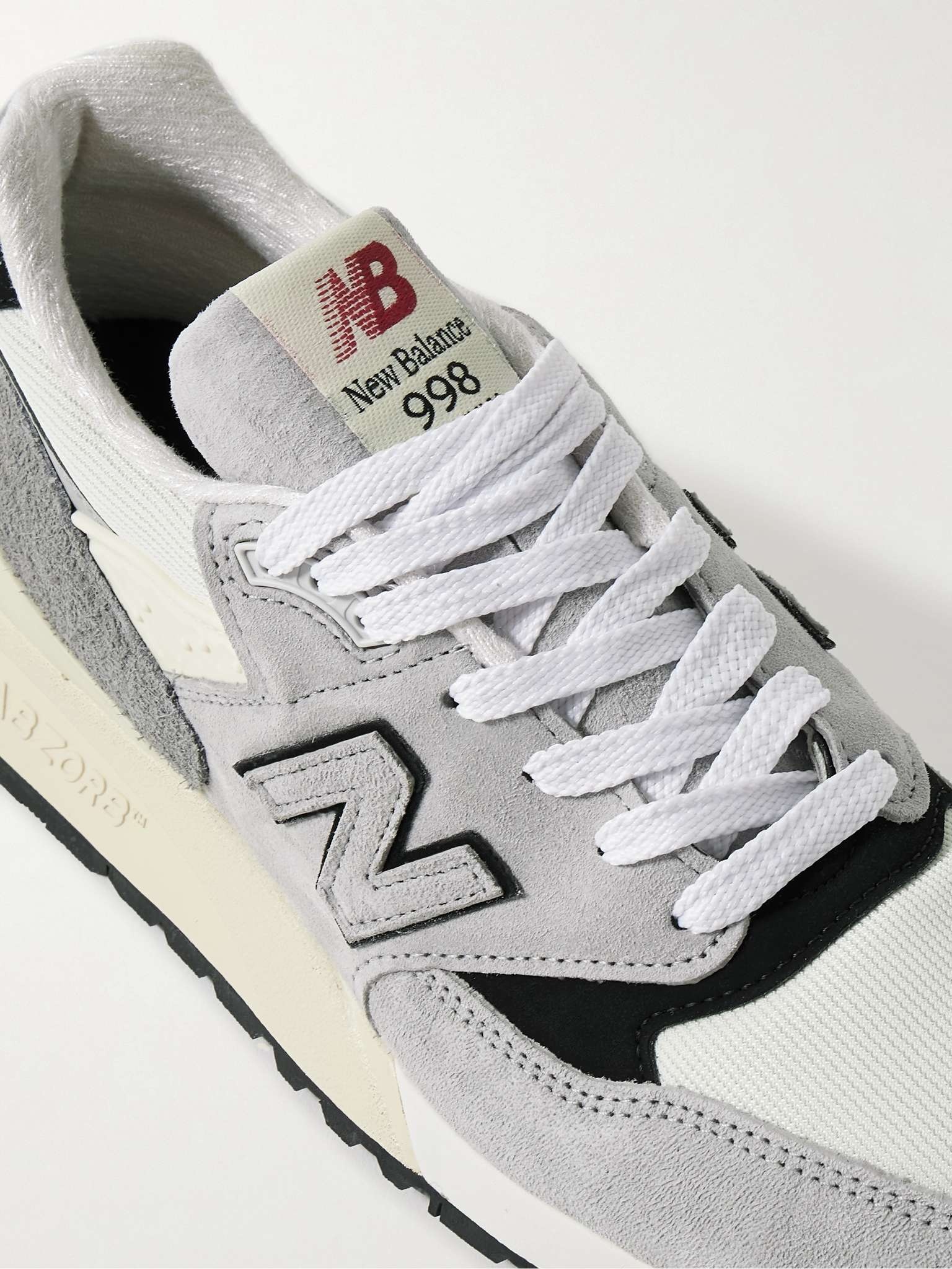 998 Leather and Rubber-Trimmed Suede and Mesh Sneakers - 6