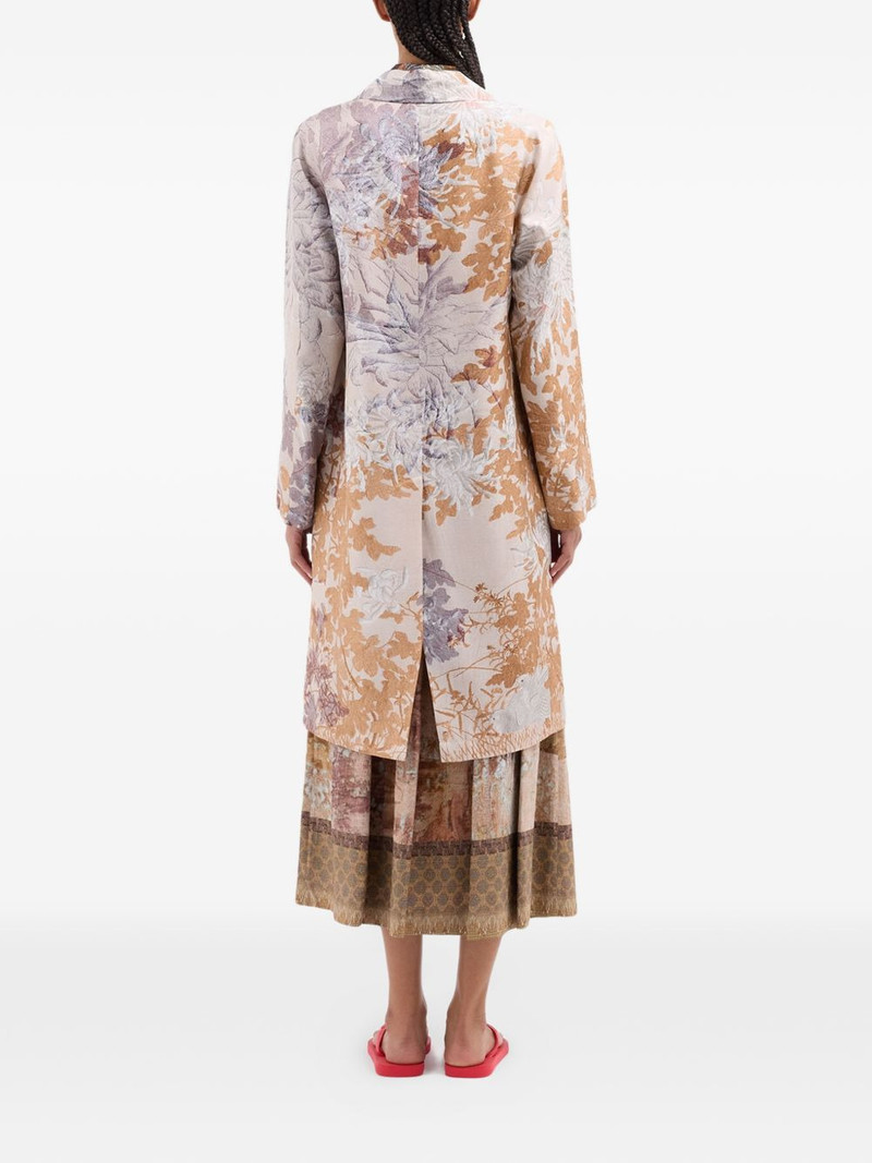 botanical-print single-breasted coat 4
