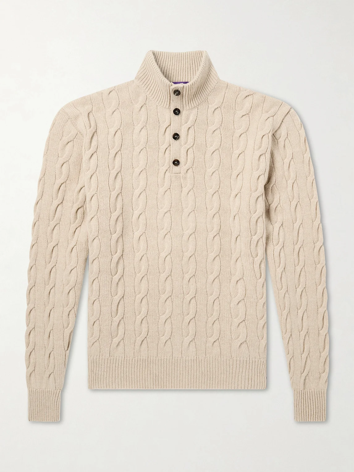 Cable-Knit Cashmere Sweater - 1
