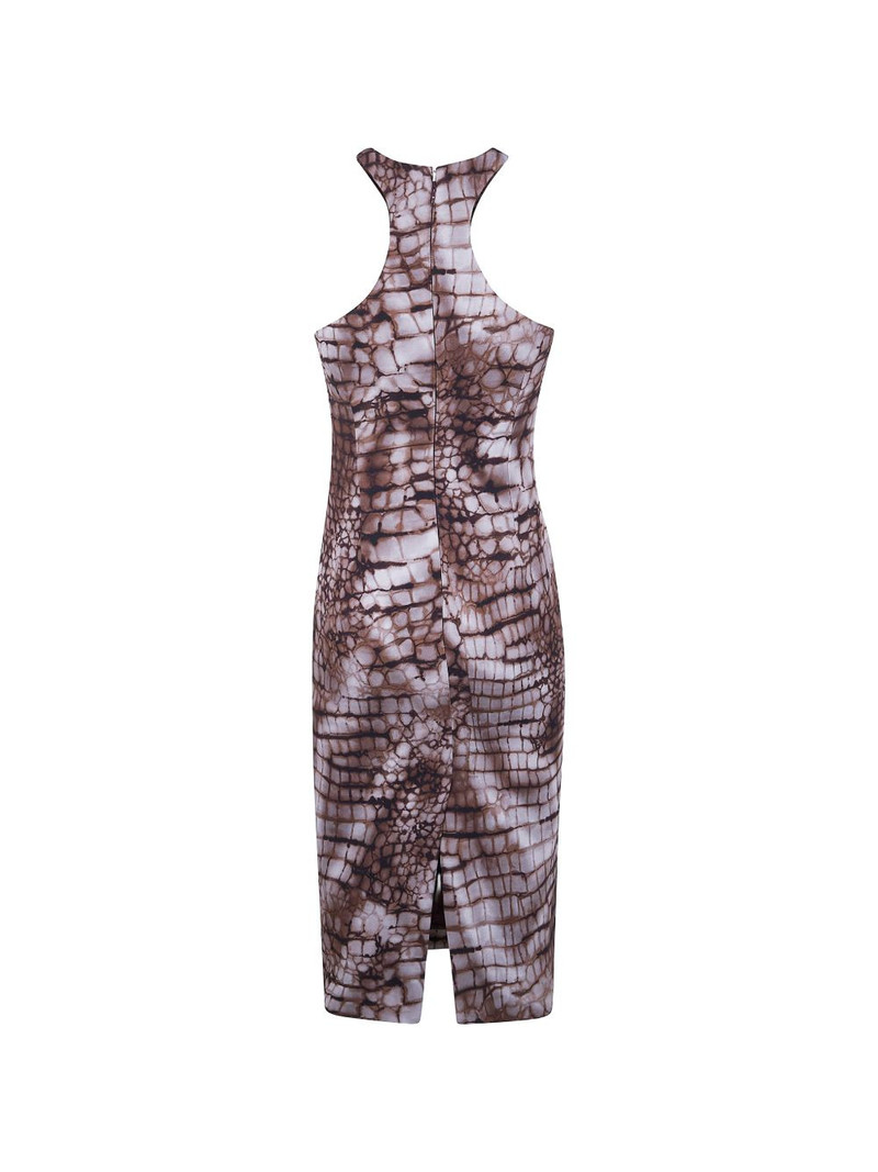 ELISABETTA FRANCHI animal-print midi dress outlook