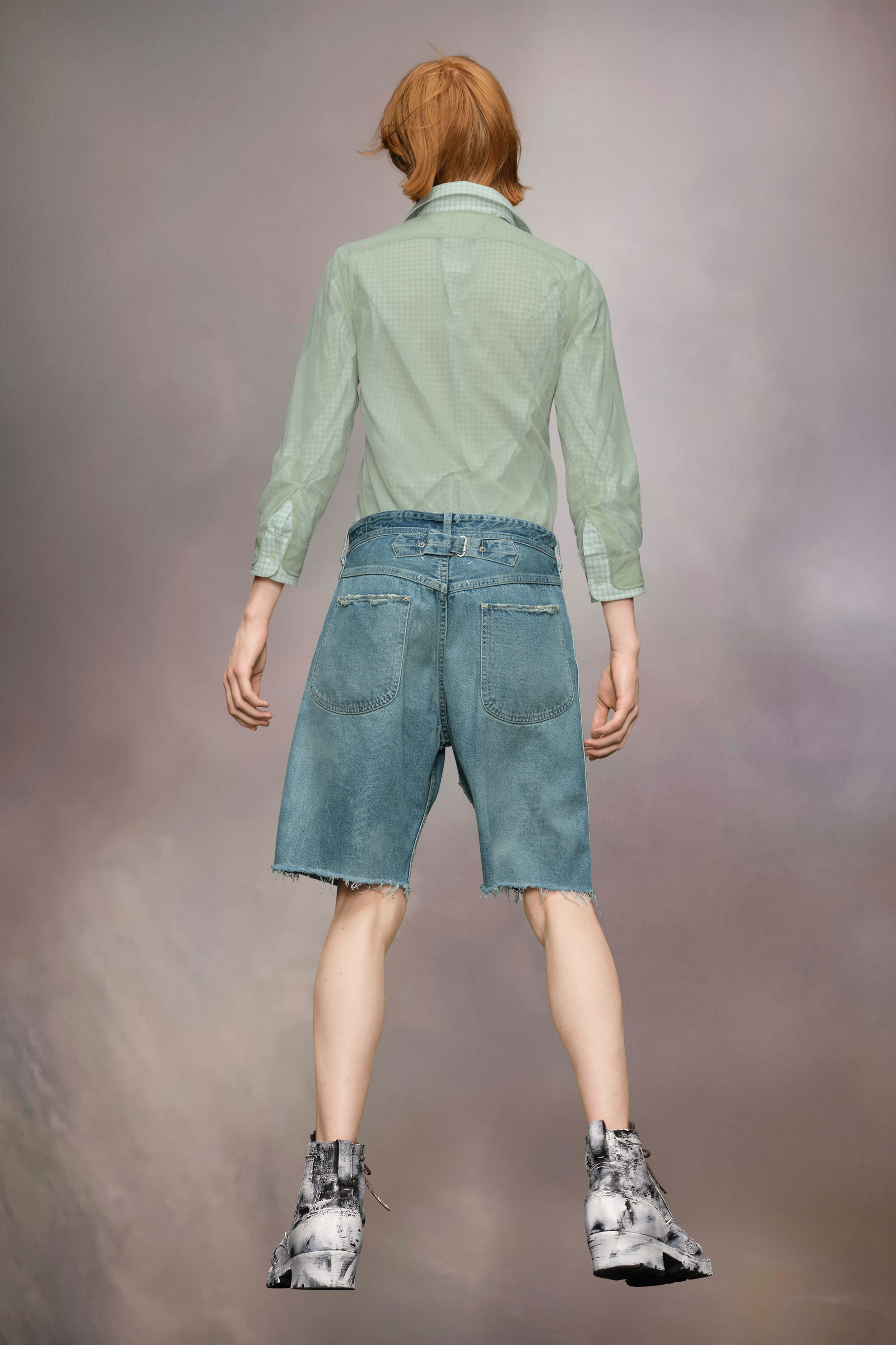 Denim cut-off shorts - 5