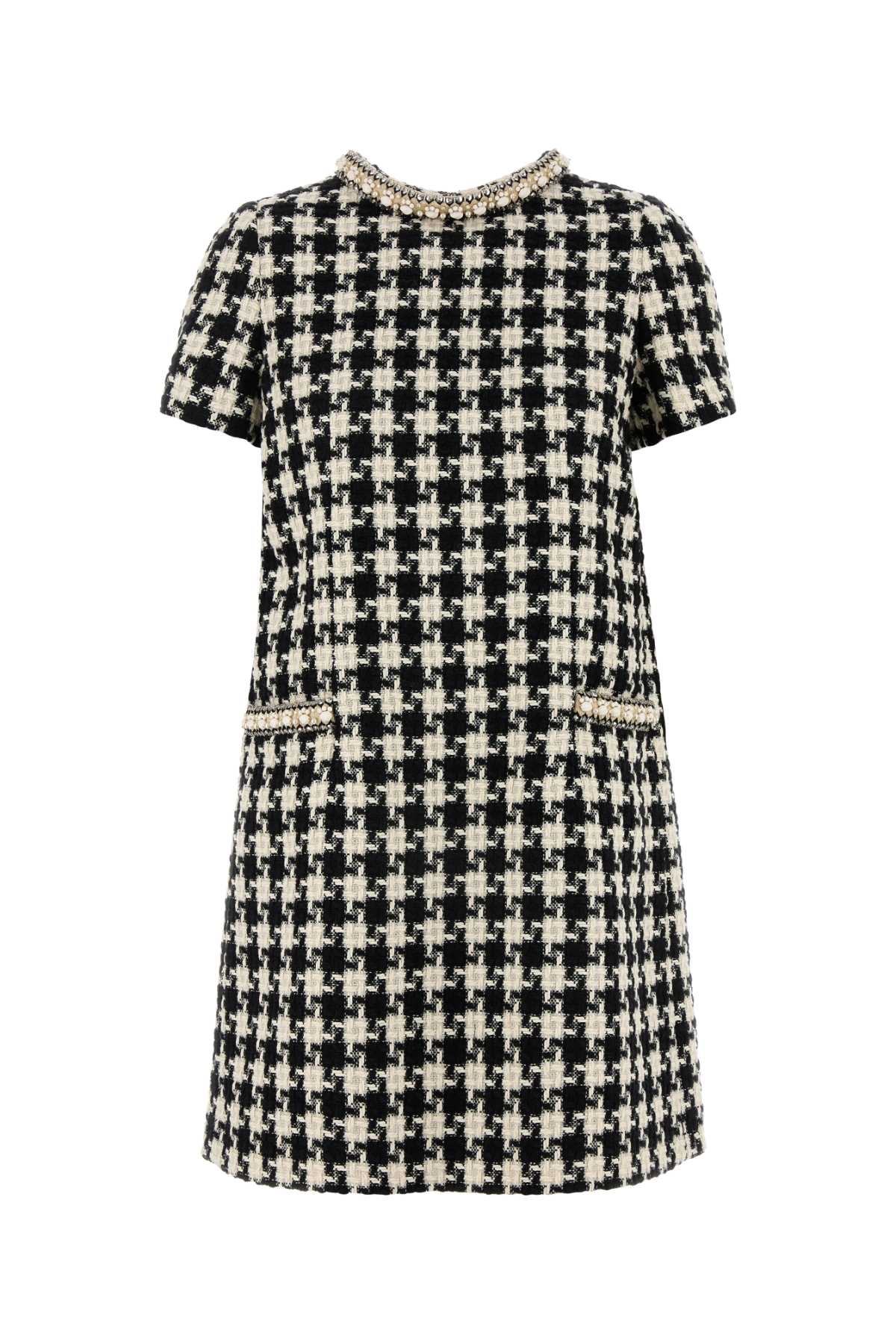 Valentino Garavani Women Embroidered Tweed Mini Dress - 1