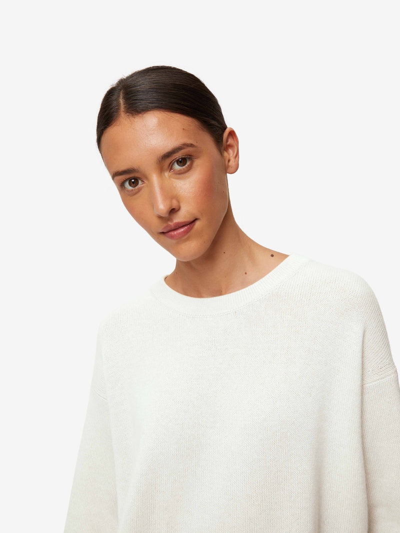 Women's Relaxed Sweater Daphne Cashmere Winter White - 7