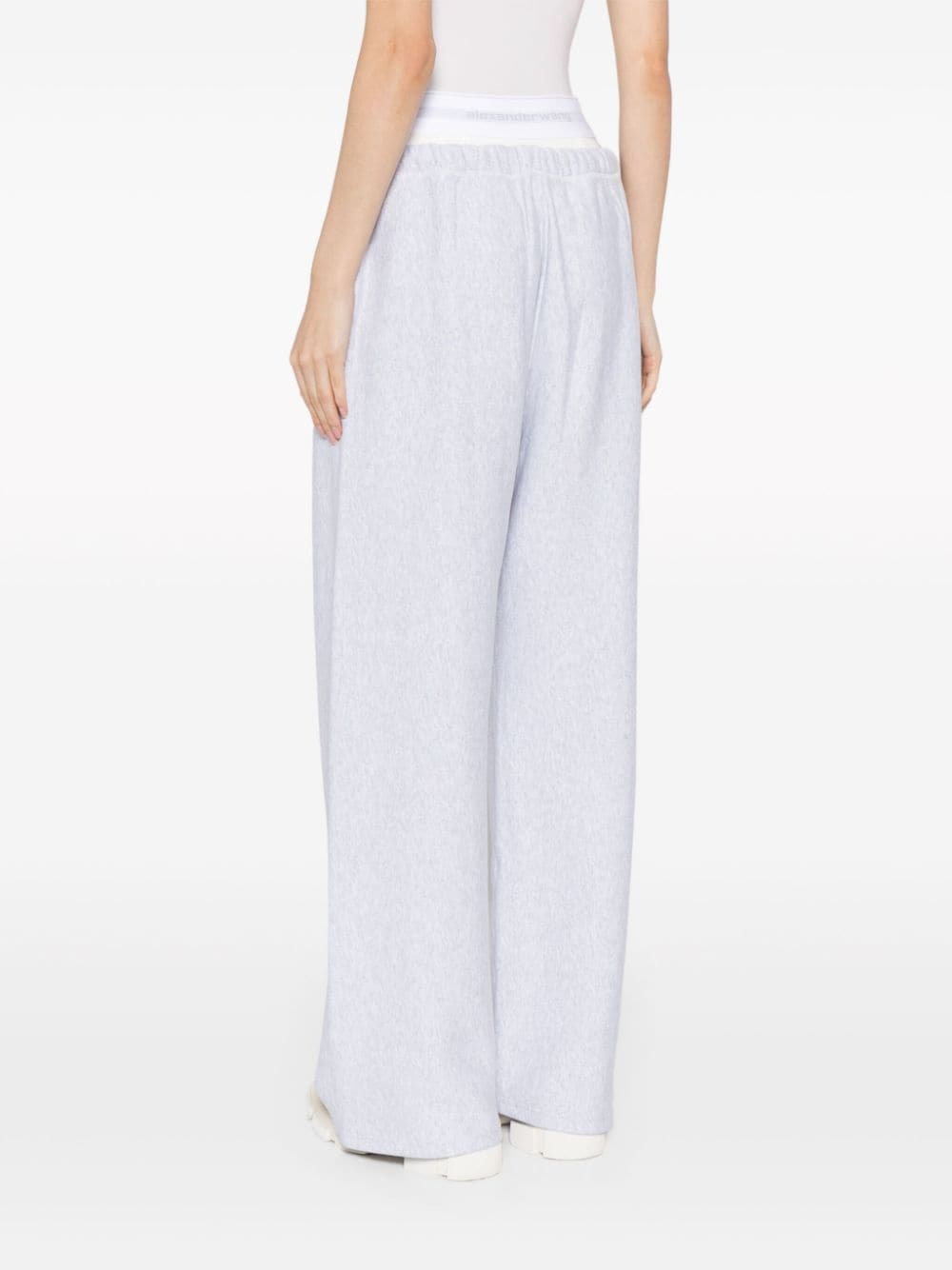 logo-waistband layered track pants - 4