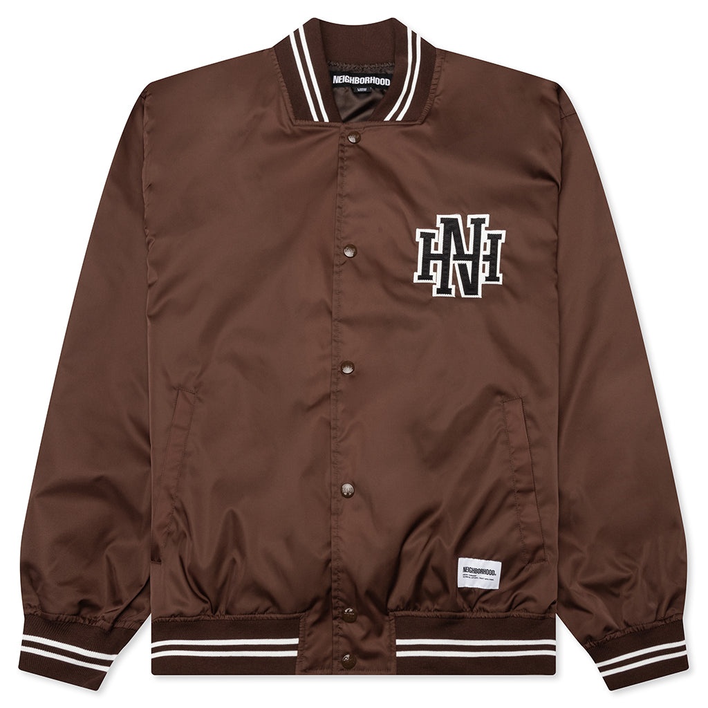 BASEBALL JACKET - BROWN - 1
