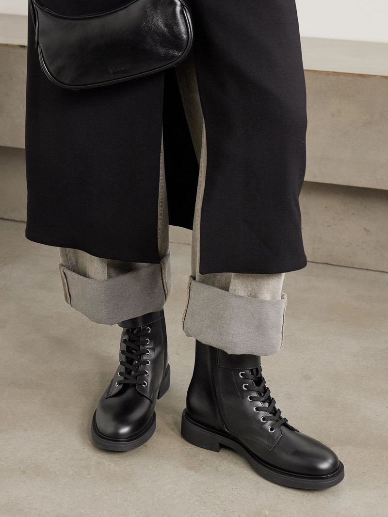 Gianvito Rossi Ripley buckled leather ankle boots Black outlook