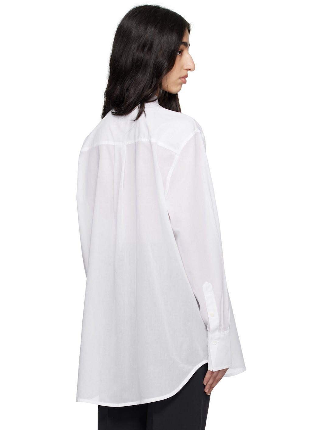 White Stand-Collar Shirt - 3