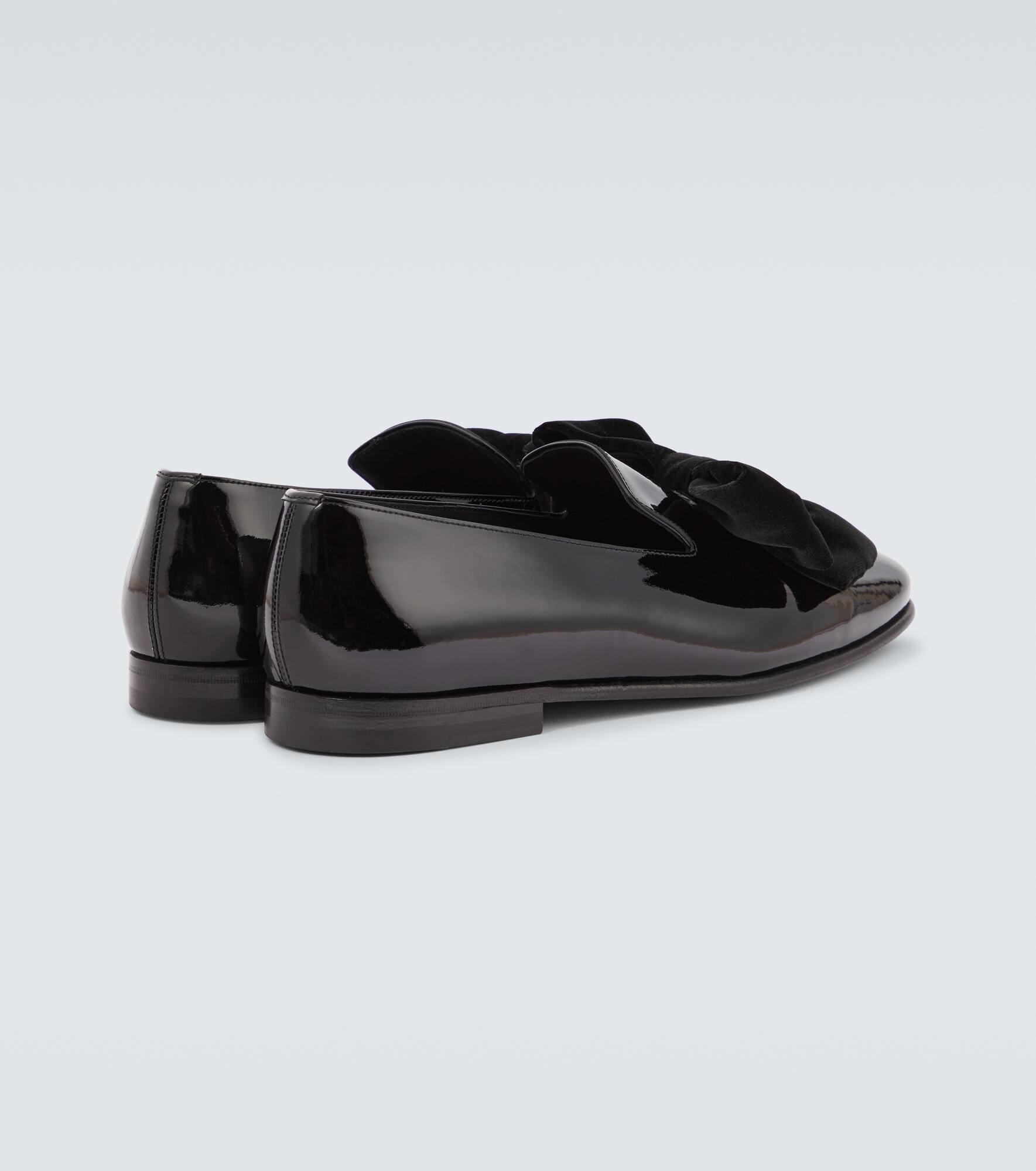 Janser bow-detail patent leather loafers - 6