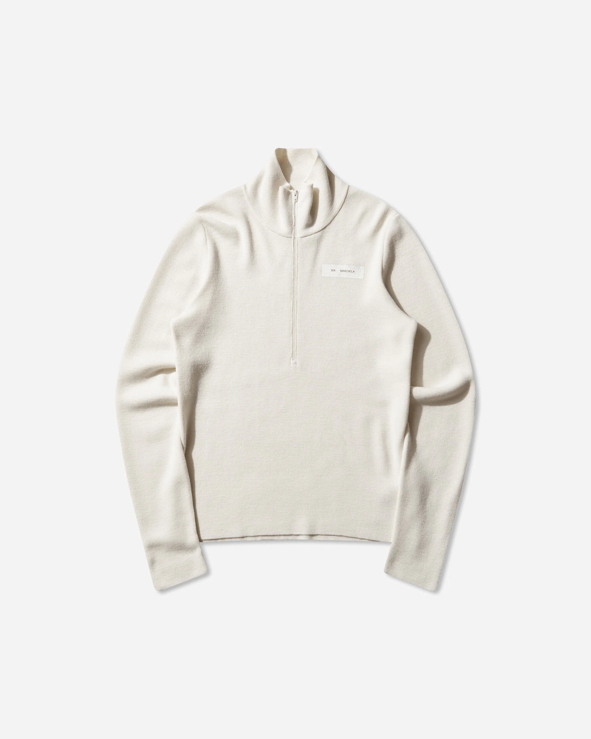 Men's Half-Zip Knit Top Off White - 1