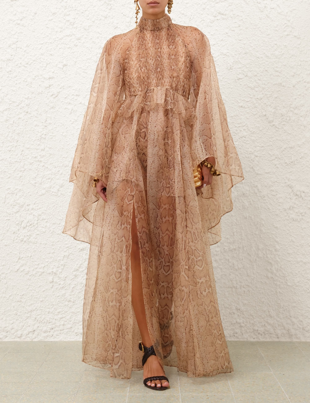 MEMENTO SMOCKED FLUTTER DRESS - 2