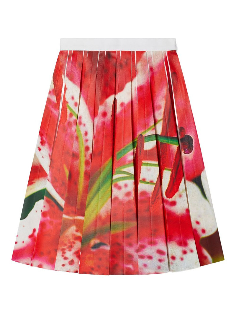 floral-print pleated skirt 1