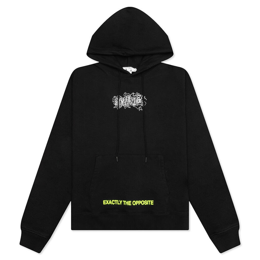 GRAFFITI LAYERZ SLIM HOODIE - BLACK/WHITE - 1