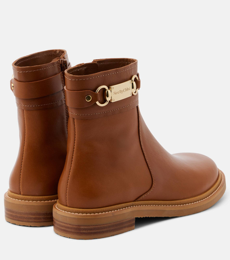 Signature leather ankle boots 3