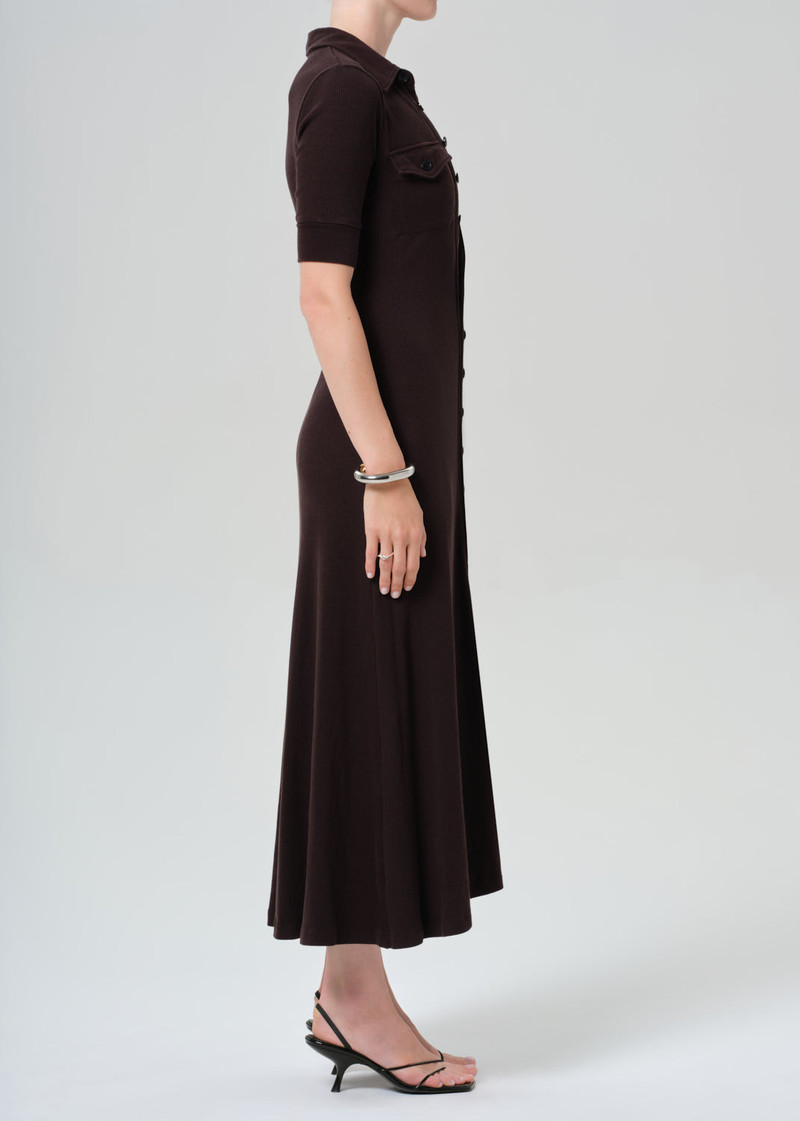 Amina Polo Dress In Chocolate 4
