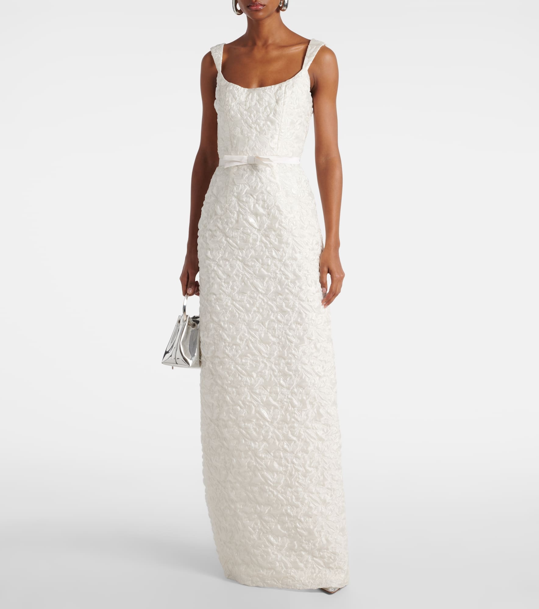 Robin floral jacquard gown - 2