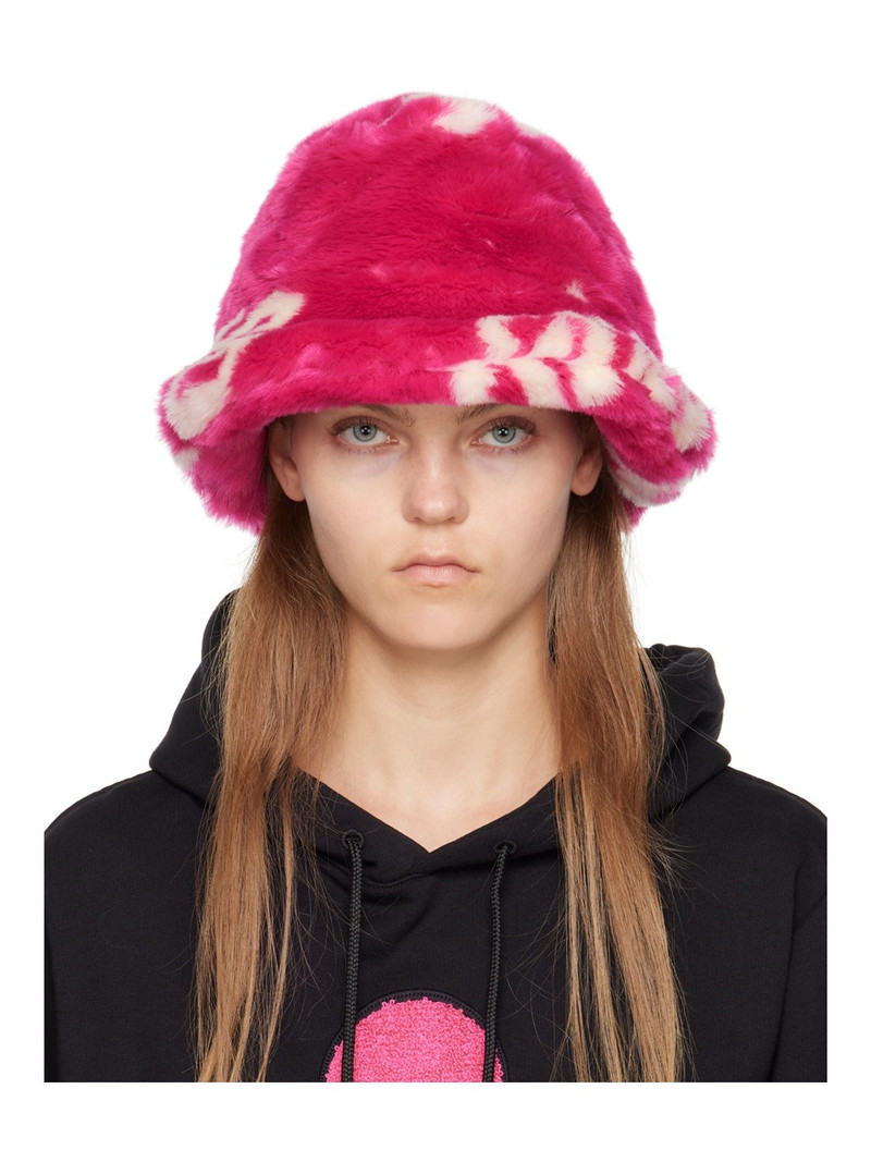Pink Jacquard Bucket Hat - 1