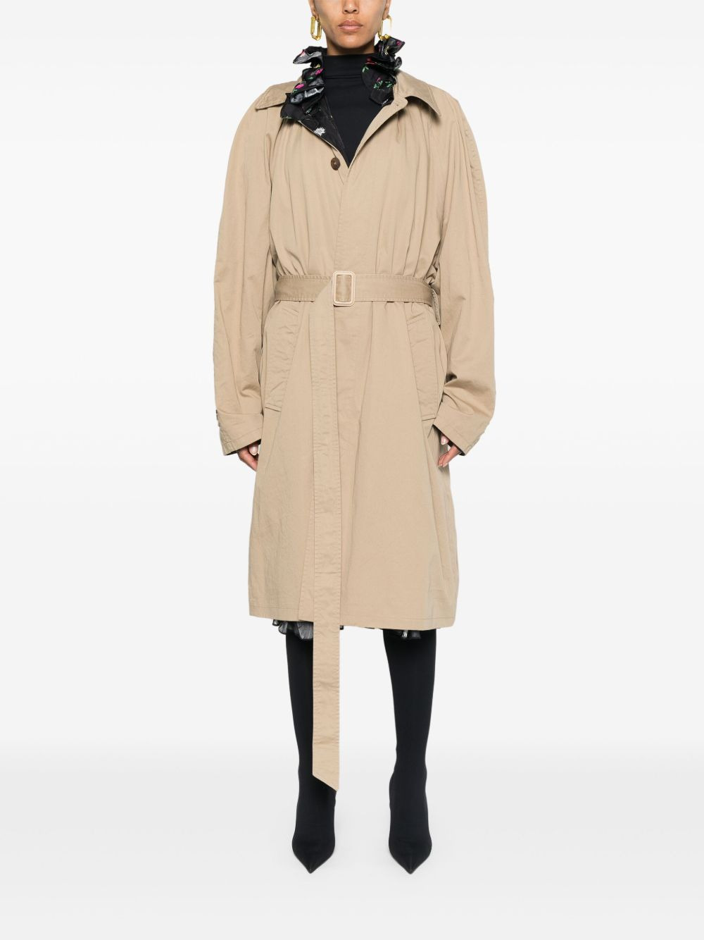 reversible belted trench coat - 6