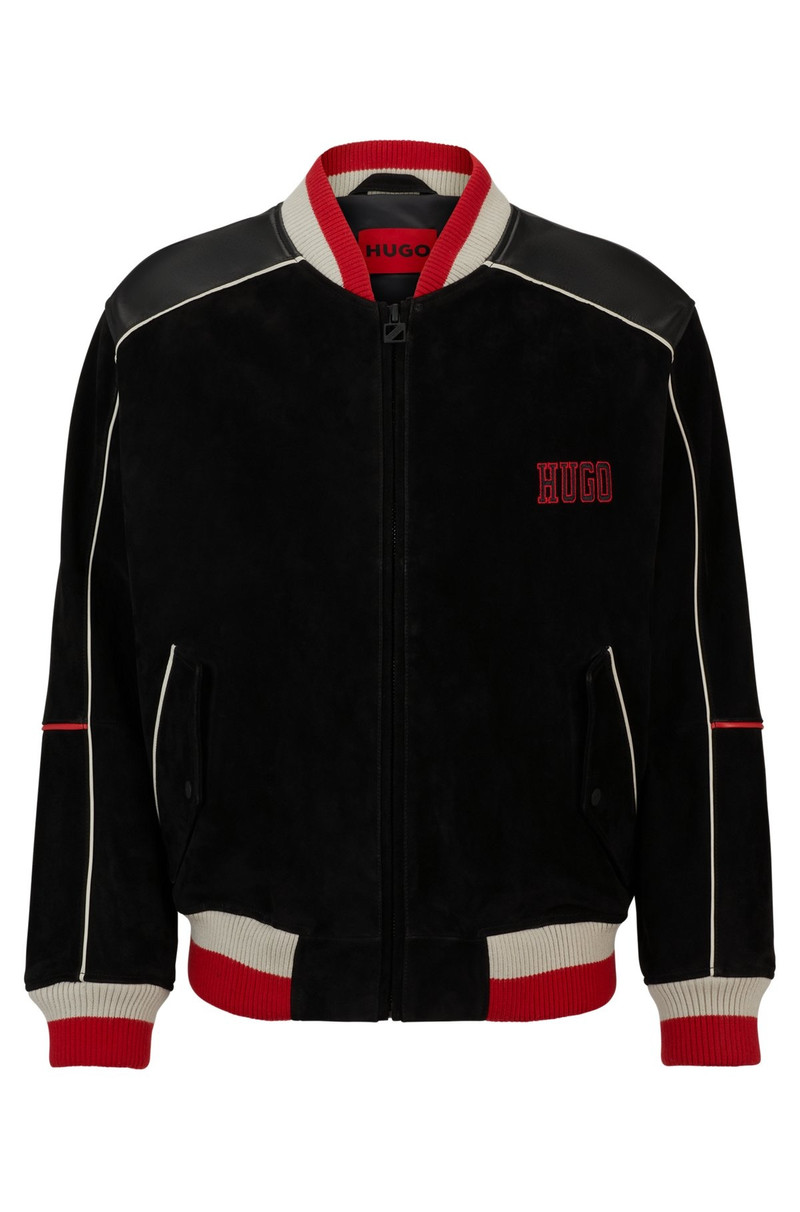 RELAXED-FIT BOMBER JACKET WITH SPORTY LOGOS 1