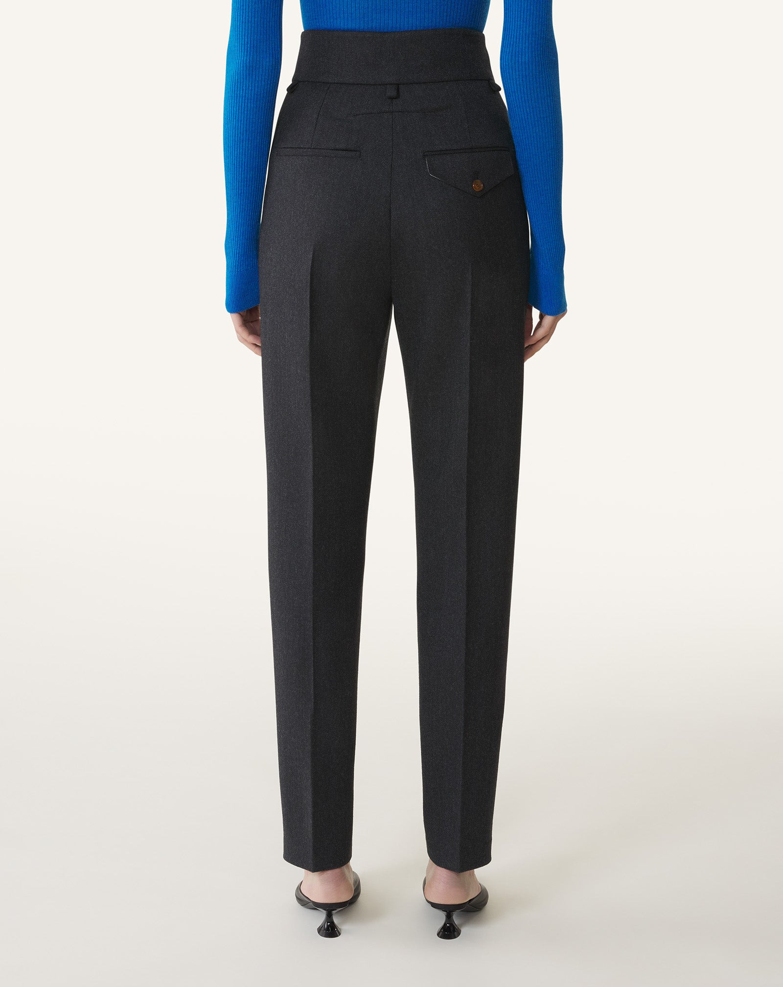 HIGH-WAISTED CIGARETTE PANTS - 4