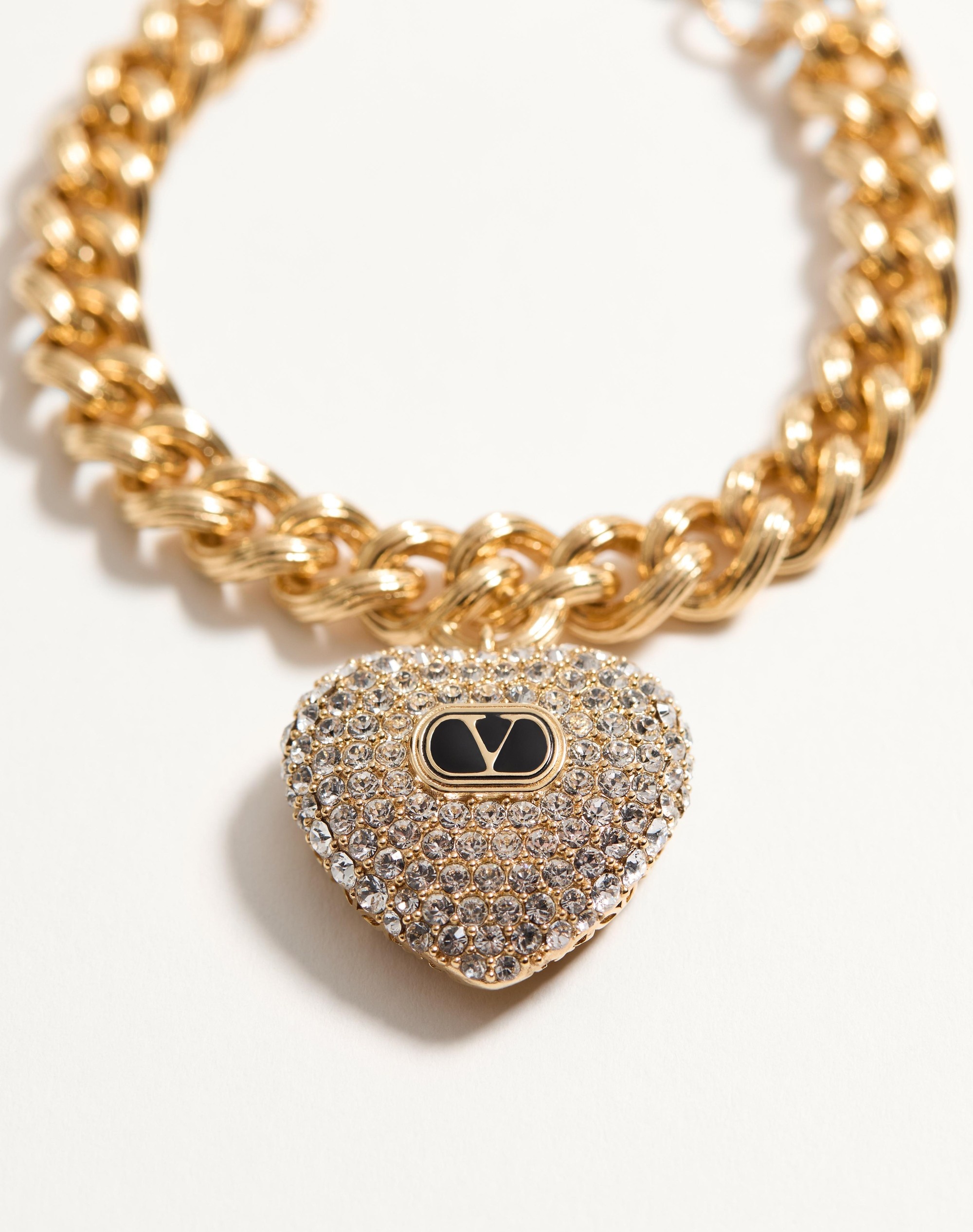 【VALENTINO】Coeur  Swarovski Crystal Bracelet Valentino Garavani Coeur Royal Metal, Enamel and Swarovski
