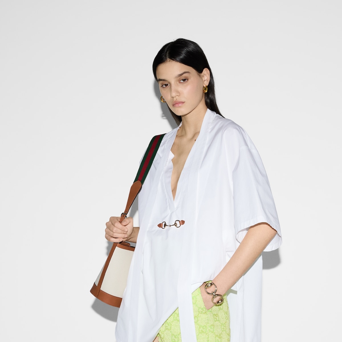 Cotton poplin dress with Horsebit - 6