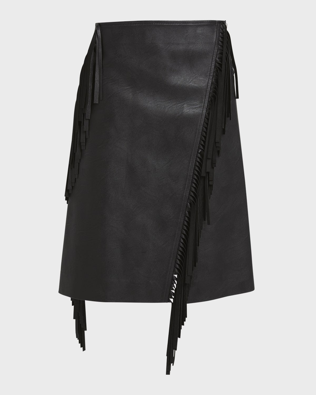 Alter Mat Faux Leather Fringe Skirt - 1