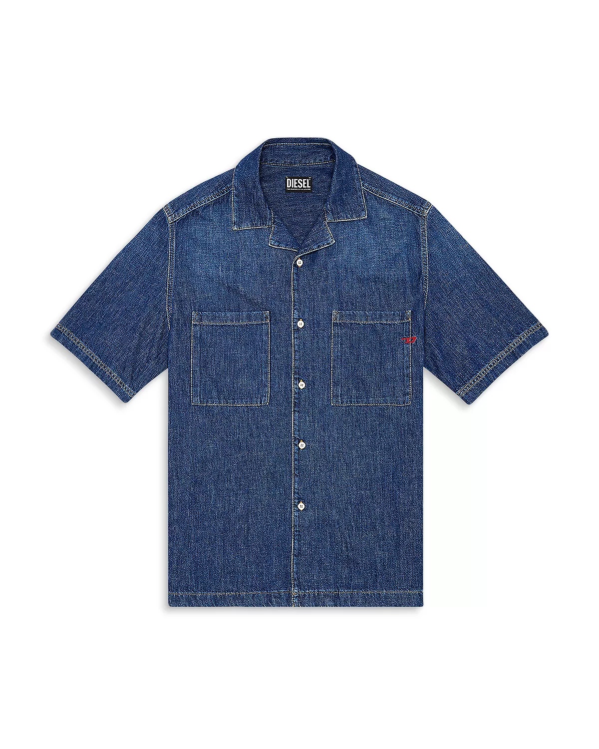 D-Paroshort Denim Bowling Shirt - 4
