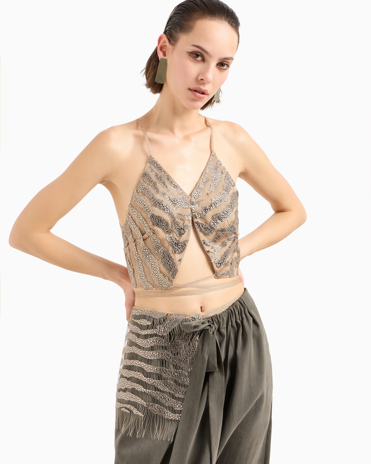 PRINTED SILK-ORGANZA, LONG SKIRT - 6
