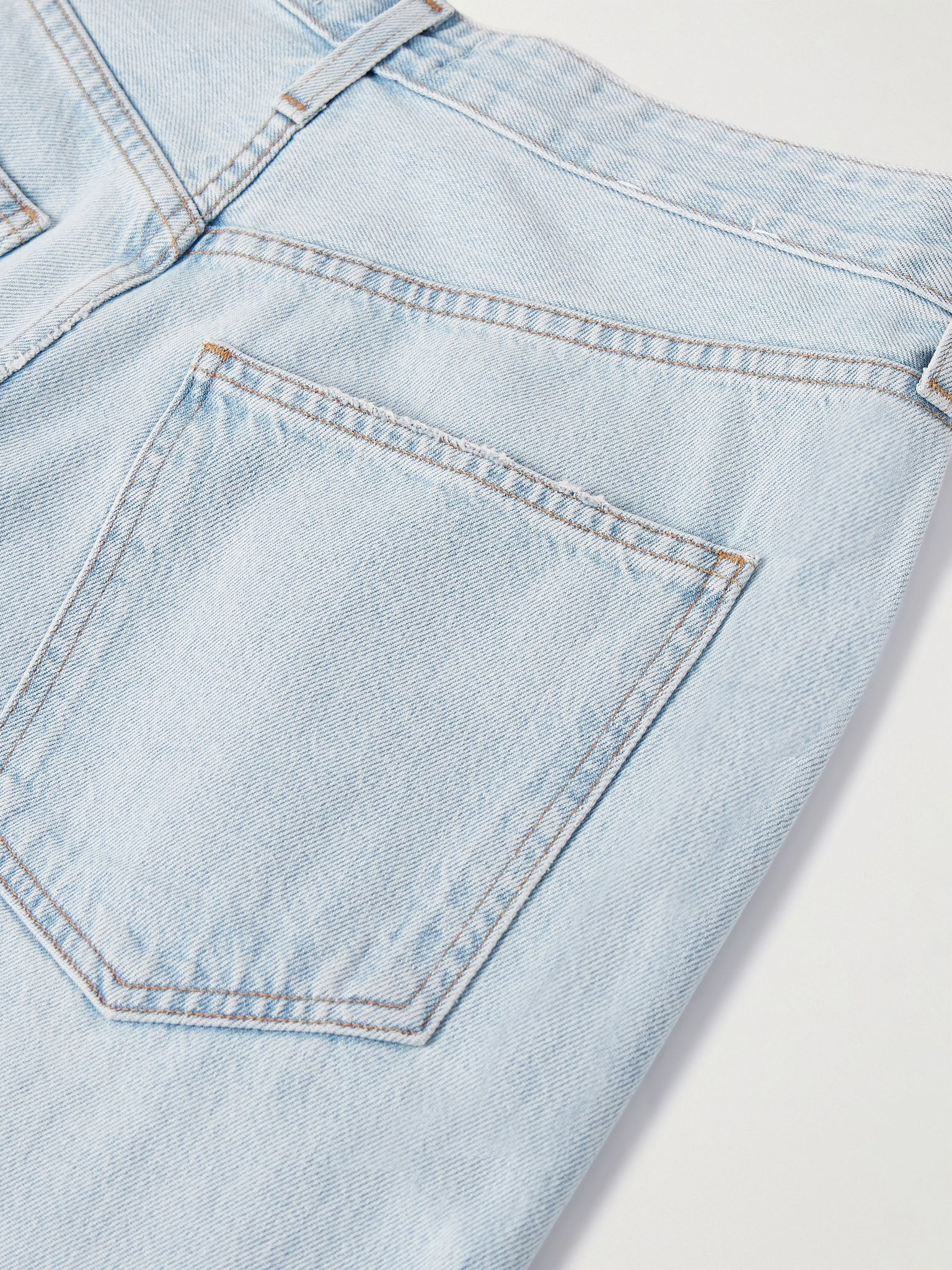 Vana draped low-rise wide-leg jeans Light denim - 6