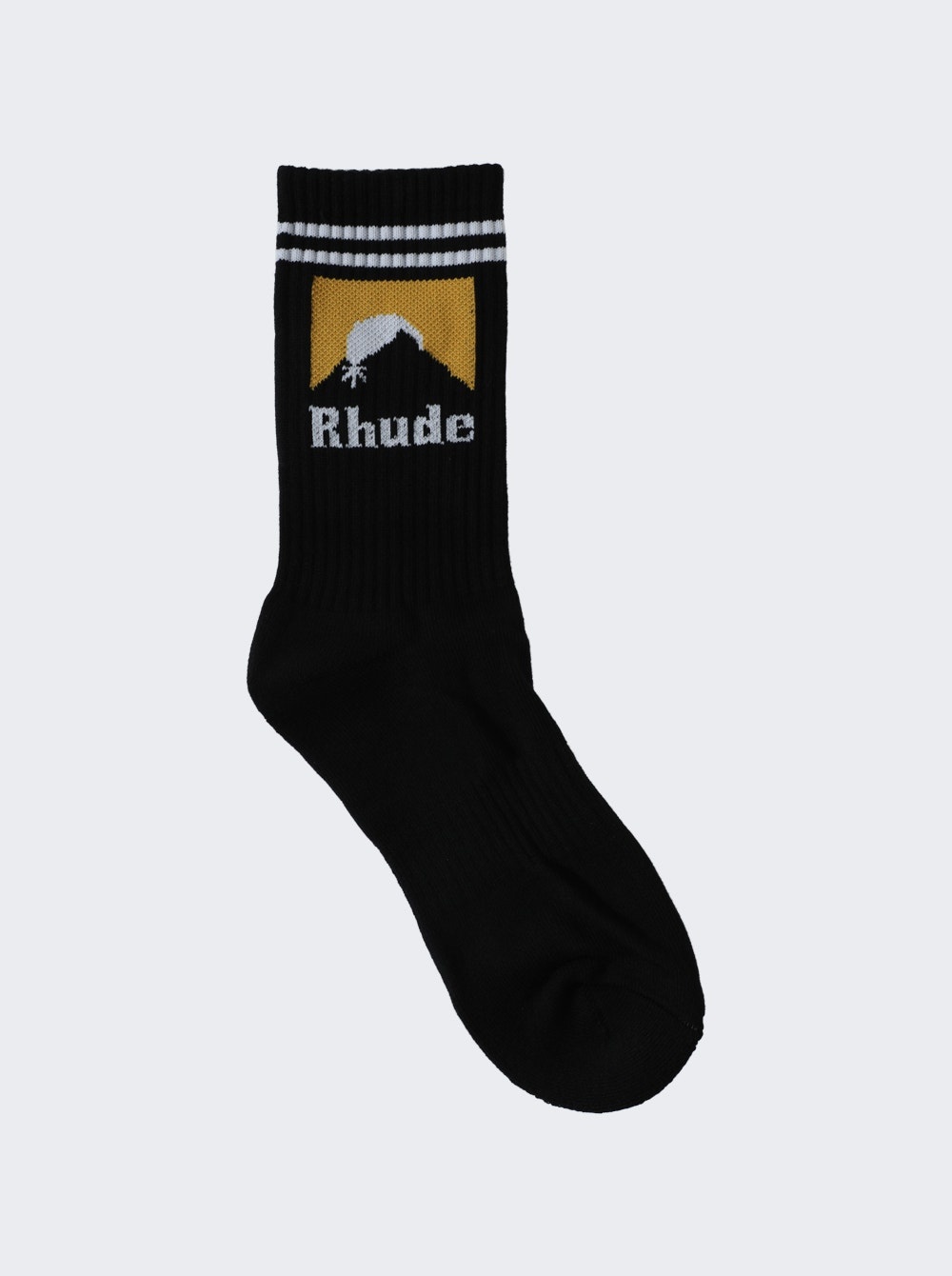 Striped Moonlight Sock Black And White - 1